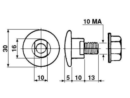 Messerbolzen Typ KUHN, Original-Nr. 56210100