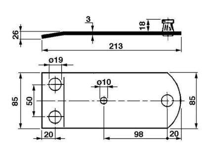 Klingenhalter Typ Fella, Rasspe
