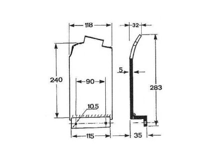 VICON Armlehne 118x283