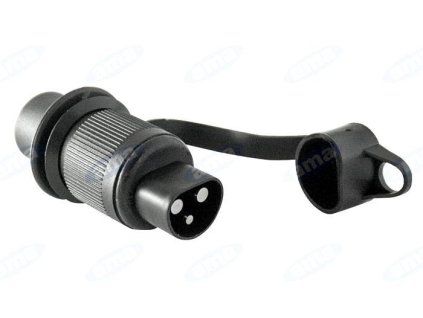 3-poliger 12–24 V Kunststoff-Stecker mit Kappe
