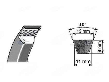 Keilriemen A24, 13x610 Li - 13x646 Lp
