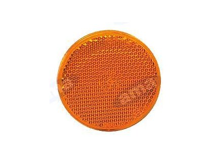 Reflektor orange rund 80mm/Schraube M5 Mutter
