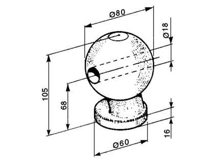 Kugelkipplager   78 mm/10.000 kg
