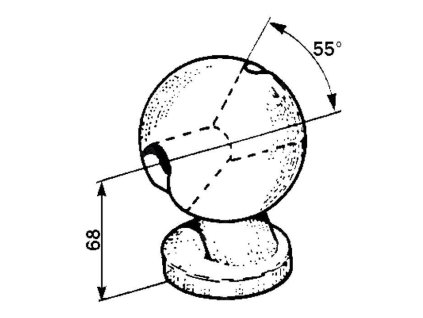 Kugelkipplager  passend  für  hinten  d.78mm/10.000 kg