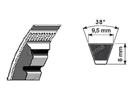 Keilriemen AVX10-1455, 9,5x1455 Le