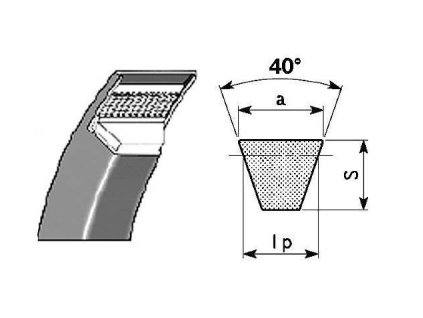 Keilriemen SPA2882, 13x2882 Lp, 13x2900 Le