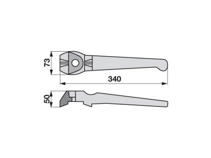 Messer geeignet für LELY - links
