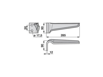 Messer passend für MASCHIO - links