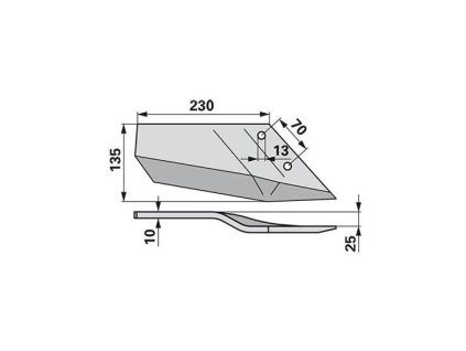 Flügel 10 mm - rechts