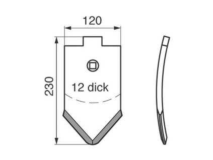 Scharspitze beschichtet anstelle von Lemken