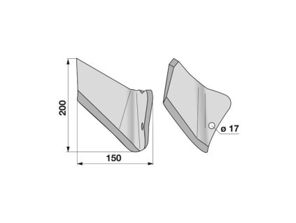 Flügelschare rechts anstelle von Pöttinger