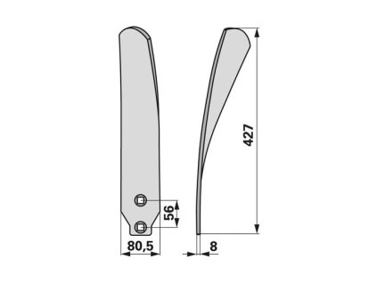 Leitblech rechts anstelle von Horsch