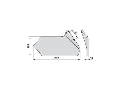 Flügelschare links anstelle von Horsch