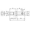 Bolzen mit Gewinde 28/24 mm