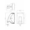 Halogen-Arbeitsscheinwerfer 169 x 91 mm mit Seitenhalterung