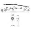 Hydraulischer Oberlenker, Kat. 2, 690-900mm, GELENK / FANGHAKEN