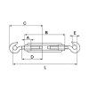 Spannschloss  Haken/Haken, 220 mm