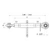 Mechanischer Oberlenker -  BASIC Serie Kat.2, Länge 730/980mm