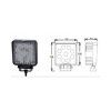 LED Arbeitsscheinwerfer  2200lm, 9 LED