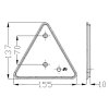 Rückstrahler-Dreieck 155x137x10mm zum Anschrauben mit 2 Löchern rot