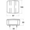Heckleuchte links 105 x 97mm