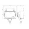 Halogen-Arbeitsscheinwerfer  168x100mm mit Handgriff