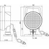 Halogen - Arbeitsscheinwerfer 165 mm