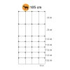 Leitfähiges Netz für Ziegen, Höhe 105 cm, Länge 50 m, 1 Zacke