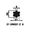 Profilwelle 21 UNI 221 Z6 - 3 m