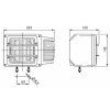 Scheinwerfer rechts mit Blinklicht 235X143 mm