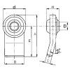 Anschweiß - Kugelgelenk Unterlenker Anschweissenden gebogen, flach 28,2mm