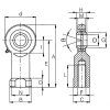Gelenkkopf 20 mm mit Gewinde  und Schmiernippel 20x1,5