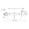 Mech. Oberlenker Fanghaken / Gabelgelenk,  Kat.2, 700-965mm