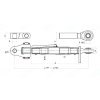 Hydraulischer Oberlenker,  AUGE /GELENK,  Kat.3, 585-795mm