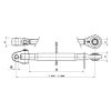 Mechanischer Oberlenker, KATEGORIE 2, AUGE / GELENK, 625-890mm