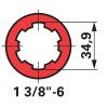 Freilaufkupplung links, AW35, 1 3/8"-6