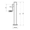 Stützfuß mit  Kurbel 1500 kg