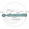 Hydraulikzylinder mit Gelenkaugen - flach 50/32/305