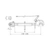 Mech. Oberlenker Fanghaken / Gabelgelenk, Kat. 2, 805-1065mm
