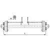 Achse mit Bremse 5000 kg