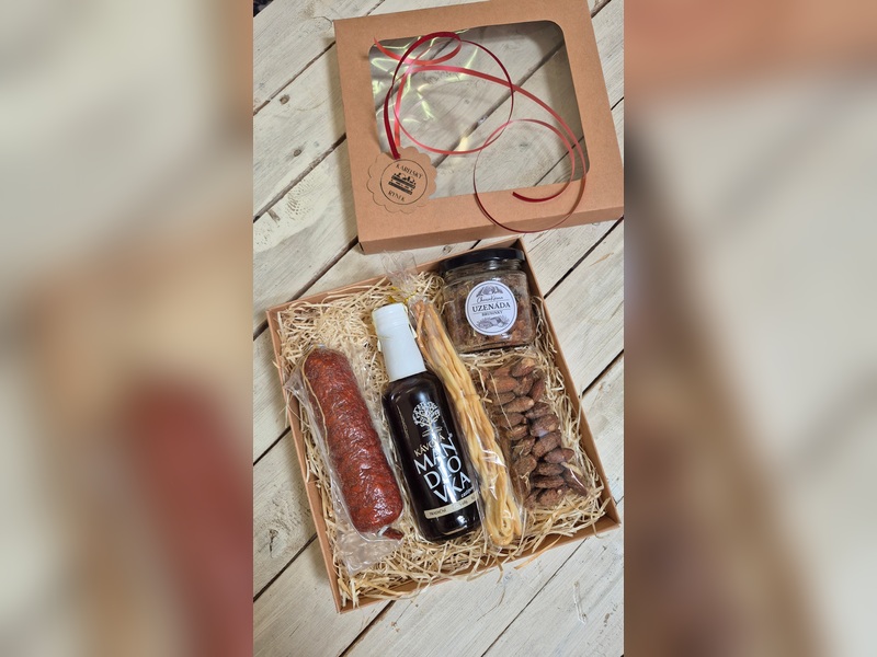 Farmářská dárková krabička Na společný přípitek