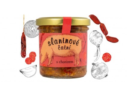 slaninové čatní s chorizem