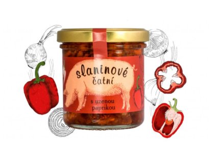 slaninové čatní s uzenou paprikou