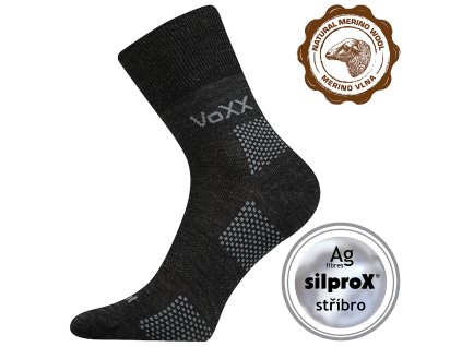 VoXX Orionis antibakteriální merino ponožky tmavě šedá