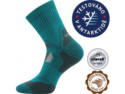 VoXX outdoorové ponožky extra termo Stabil modrozelené