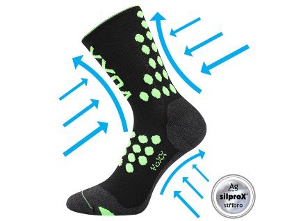 VoXX Kompresní ponožky FINISH černá