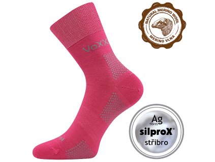 VoXX Orionis antibakteriální merino ponožky fuxia
