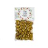 Zelené řecké olivy ochucené petrželkou tymiánem rajčaty chilli a cibulkou 220g MY OLIVE