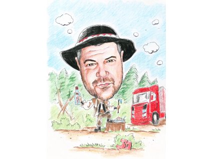 Barevná karikatura A4