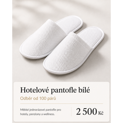 Hotelové pantofle bílé
